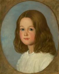 Ritratto di ragazza con capelli lunghi